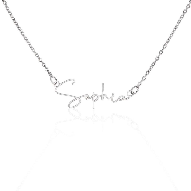 Signature Name Necklace – Personalized Gift with Stylized Font