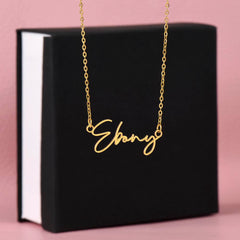 Signature Name Necklace – Personalized Gift with Stylized Font
