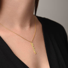 Personalized Vertical Name Necklace – Trendy Custom Gift