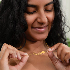 Personalized Paw Print Name Necklace – Custom Pet Lover Gift