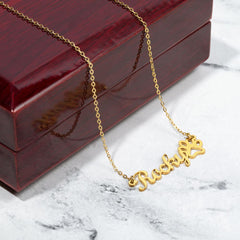 Personalized Paw Print Name Necklace – Custom Pet Lover Gift